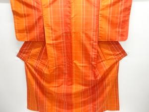 格子織り出し米沢紬着物